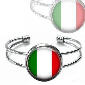 Bandera Italiana Vidrio Puño Superior Pulsera Artesanal Destacado Regalo Bandera de Italia - Imagen 1 de 1