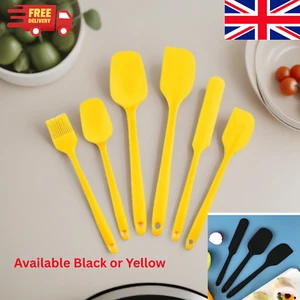 Silicone Spatula 6 PCS Heat Resistant Non-Stick Rubber set for cooking & Baking - Picture 1 of 14