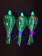 High Percentage Salmon Trolling Flies Green Dragon Pack Of 3- 4” Unrigged