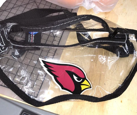 AZ cardnals Clear Fanny Waist Pack, NFL Stadium Approved Cover