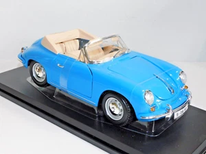 MAISTO PORSCHE 356B CABRIOLET 1961 BLUE 1/18 SCALE - Picture 1 of 6