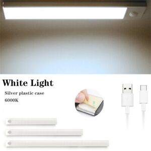 Rechargeable LED Strip Closet Cabinet Night Light PIR Motion Sensor USB Wireless