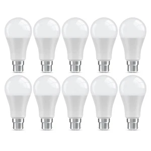 10 Pcs B22 Cap LED Bulb SMD 2835 12W Warm White 2700K Milky Bulbs for In/Outdoor - Picture 1 of 11