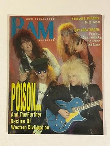 Poison 1988 BAM magazine #284 Exodus, Death Angel, Graham Parker, Rickenbacker - Picture 1 of 13