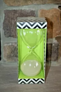 NEW NIB HOURGLASS WITH SPARKLING TAN/SAND ALL GLASS 30 MIN TIMER OVER 8" TALL - Picture 1 of 5