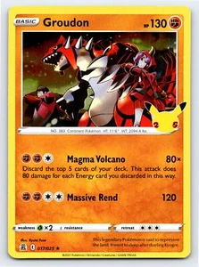 Tarjeta Pokémon Groudon 017/025 Holo Rara Celebraciones - Casi Nueva - Imagen 1 de 5