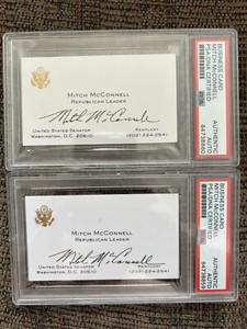 Mitch McConnell Signed Official Business Card Politician Slabbed By PSA/DNA