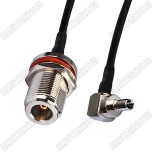 RG174 20cm N Female Jack to CRC9 Male RA Pigtail Cable Assembly for Huawei Modem - Picture 1 of 3
