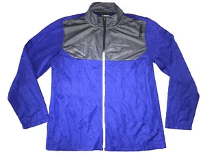 Chaqueta atlética And1 para hombre azul y negra con cremallera frontal talla grande L poliéster ¡NUEVA SIN ETIQUETAS!! - Imagen 1 de 12