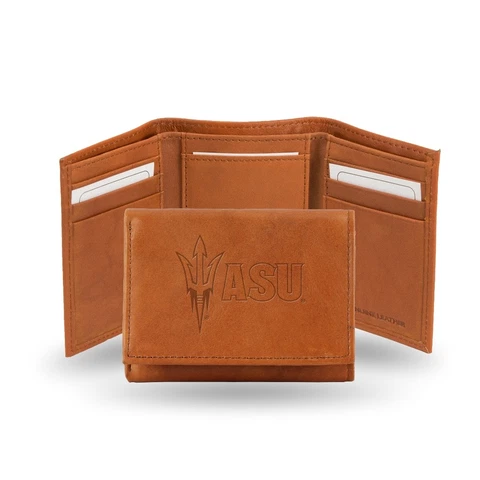 Arizona State Sun Devil Embossed Leather Trifold Wallet Cover