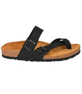 Moosefield Unisex Eva Leather Sandals Black EUR 41 AU 10 RRP$232 Brand new - Picture 1 of 15