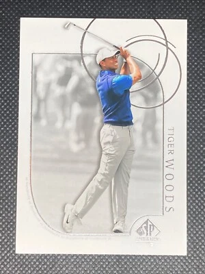 Tiger Wood 2021 Upper Deck SP Authentic Golf 2001 Retro Tribute Insert #01-TW - Image 1 of 2