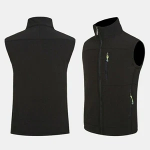 Herren Softshell ärmellose Jacke Fleece gefüttert Weste Oberteil Weste Gilet Coat - Bild 1 von 17