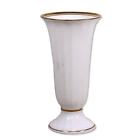 Vase trompette Mikasa bordure or os blanc Chine 6,25" Japon