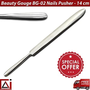 Manicure Beauty Gouge BG-02 Nails Pusher Cuticle Removals Instruments Silver New - Picture 1 of 5