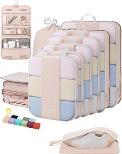 10 Set Compression Packing Cubes for Travel Women Mom,Luggage Clothes Storage Gi - Picture 1 of 12