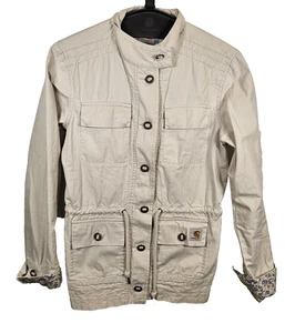 Carhartt For Women Lightweight Voyager Floral Lined Field Jacket Medium 9/10 - Picture 1 of 12
