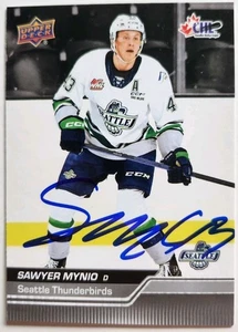 Sawyer Mynio Signed 2023-24 Upper Deck CHL Card #264 Thunderbirds Autographed - Bild 1 von 2