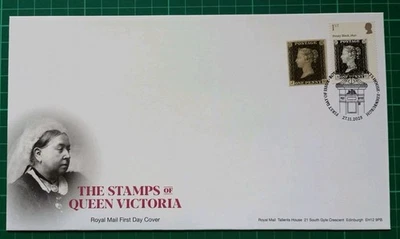 2025 Stamps of Queen Victoria 1st Penny Black ,1840 FDC Tallents House Postmark - Image 1 of 2