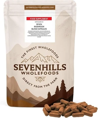 Bio Pilz Komplex - 120 vegane Kapseln - Reishi, Löwenmähne,Cordyceps &mehr - Bild 1 von 4