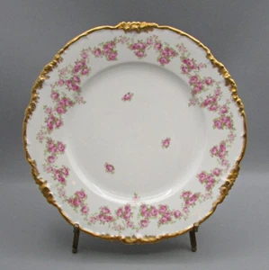 2 platos de cena Jean Pouyat - rosas rosadas - Imagen 1 de 6