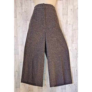 Ann Taylor Woman's Petite Gray Crop Pants Size 12P Back Pockets Zip Fly Career - Picture 1 of 16