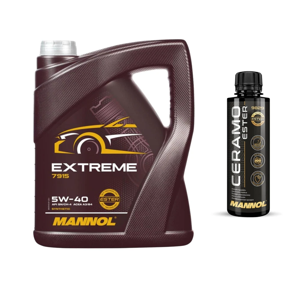 5L MANNOL Huile Moteur EXTREME 5W-40 Inclus. Additif Ceramo Ester 9829