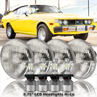 4X 5.75"inch 5 3/4 Round LED Headlights Upgrade Fit Toyota Celica 1972-1979 US - Image 1 of 4