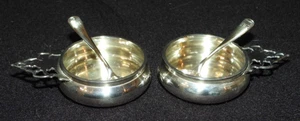 Vintage Shreve Crump & Low Sterling Silber Salzkeller/Tastevin Weinverkoster - Bild 1 von 12