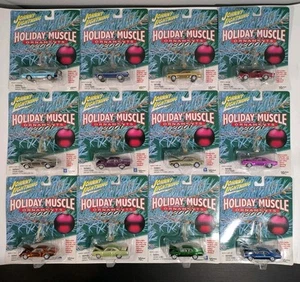 Menge 12 Johnny Lightning Holiday Muscle 2001 Ornamente komplett Full Set NEU  - Bild 1 von 12