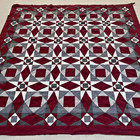 Handmade Original Ocean Storm Cotton Sewing Patchwork Queen quilt top/topper