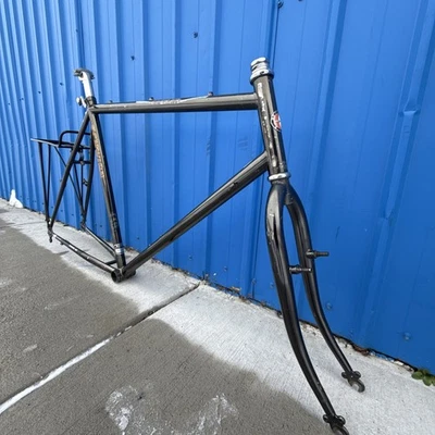 Conjunto de quadros Schwinn High Sierra 22,5” preto cromado 87’ com rack/poste de assento 4130! - Imagem 1 de 4