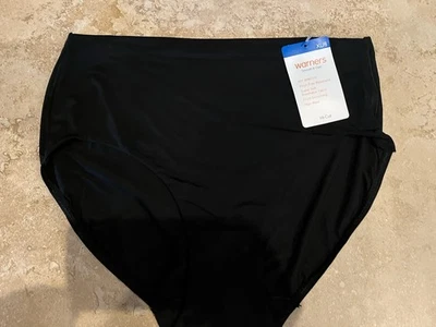 Nuevo con etiquetas Warners Negro HI CUT Suave sobre Cintura Alta Calzoncillo Panty RT9021P XL 8 Foto 1 de 2