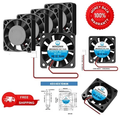 Reliable 40mm 24V Fans - Certified Quiet Operation - 5 Pack for Tech Enthusiasts - Image 1 of 4