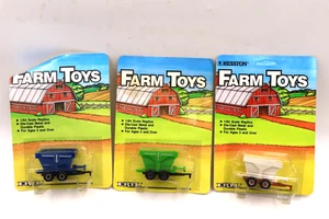 Lot Of 3 1986 Ertl Farm Toys Dry Fertilizer Spreaders USA Diecast 1/64 Unpunched - Picture 1 of 8