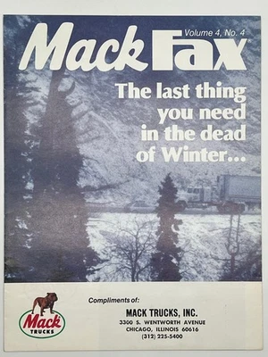 1983 MACK FAX  Vol 4 No 4 The Last Thing You Need In The Dead of Winter MAGAZINE - Image 1 of 4