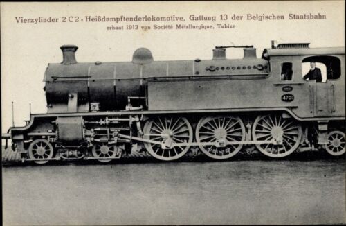 Ak Belgische Lokomotive, 4 Zylinder 2C2 Heißdampftenderlokomotive,... - 2854129