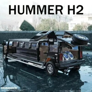 1:32 Alloy Hummer H2 Lengthen Limousine Diecast Model Car Sound Light Kids Toys - Picture 1 of 11