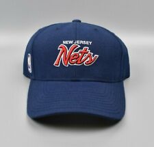 New Jersey Nets Reebok NBA Script Adjustable Strapback Cap Hat