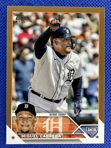 2023 #24 Miguel Cabrera Topps Serie 1 Béisbol Oro Paralelo 0190/2023 Detroit - Imagen 1 de 3