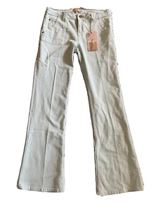 Anthropologie Sanctuary Denim The Catch Utility Boot Jeans 32x34 Mint Green NWT - Picture 1 of 12