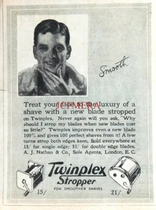 TWINPLEX Gillette Razor Blade Stropper Advert #2 : Vintage 1923 Shaving Print - Picture 1 of 1