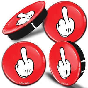 4 x Nabendeckel 60mm Radkappen Felgenabdeckung Nabenkappen Felgendeckel Rot - Bild 1 von 5