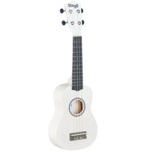 Ukelele soprano Stagg US-WHITE blanco con bolsa - Imagen 1 de 2
