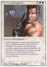 1x Veteran Bodyguard PL/MP, English MTG Revised Edition