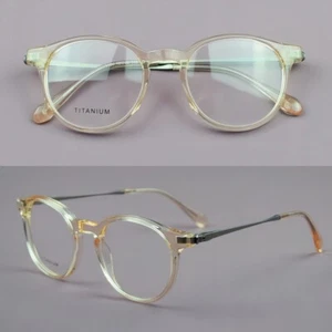 Stylish Acetate Frame With Titanium Temples Eyeglasses Frame Womens Lightweight - Picture 1 of 37