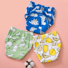 Baby Infant Waterproof Reusable Cotton Kids Potty Training Pants Nappy Boy Girls