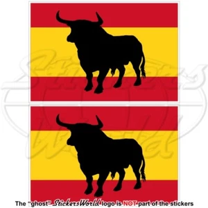 ESPAÑA Pegatinas Vinilo Bandera Toro Español España 75mm (3") x2 - Imagen 1 de 1