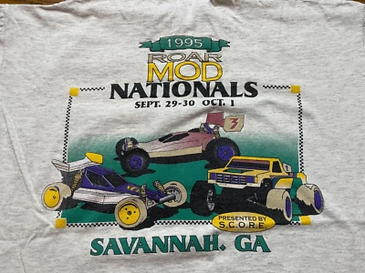 Vintage 1990s Roar Mod Nationals Savannah GA SCORE RC R/C Car Racing T-Shirt XL - Image 1 of 4