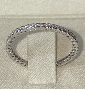 ANELLO FEDINA ETERNITY IN ORO BIANCO 18 kt. CON DIAMANTI NATURALI - Imagen 1 de 8